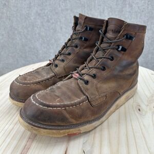 Brunt Marin Nano Toe‎ Work Boots Mens Size 12 Brown Leather Safety Toe